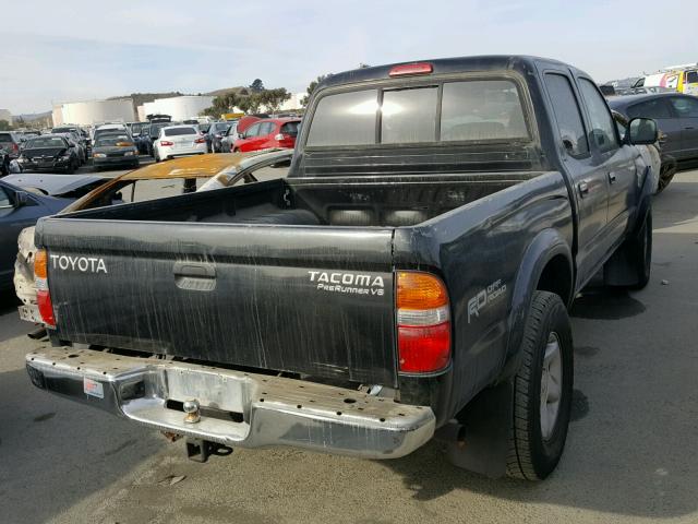 5TEGN92N01Z740940 - 2001 TOYOTA TACOMA DOU BLACK photo 4