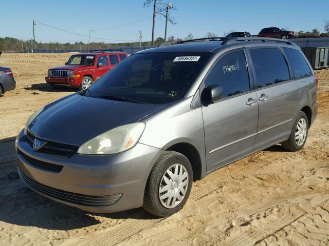 5TDZA23C95S229397 - 2005 TOYOTA SIENNA CE GRAY photo 2