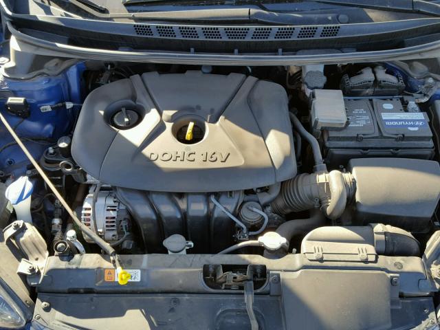 5NPDH4AE1GH697686 - 2016 HYUNDAI ELANTRA SE BLUE photo 7