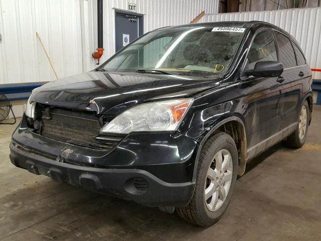 3CZRE48568G700672 - 2008 HONDA CR-V EX BLACK photo 2