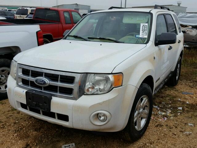 1FMCU49H38KE09705 - 2008 FORD ESCAPE HEV WHITE photo 2