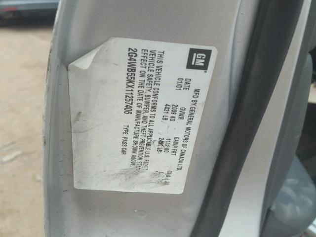 2G4WB55KX11257406 - 2001 BUICK REGAL LS 银色 照片 10