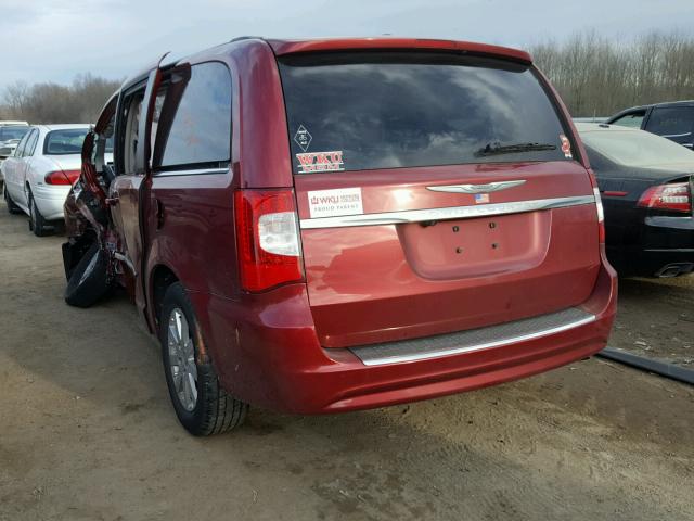 2C4RC1BG1DR819139 - 2013 CHRYSLER TOWN & COU RED photo 3