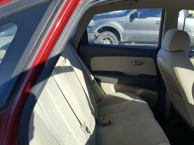 KMHDU46D79U802926 - 2009 HYUNDAI ELANTRA GL RED photo 6