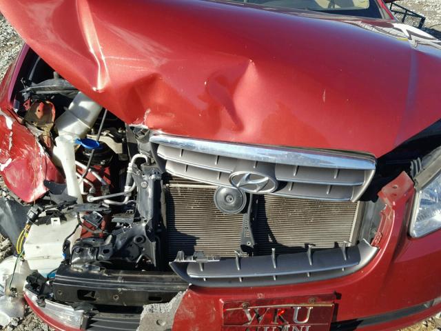 KMHDU46D79U802926 - 2009 HYUNDAI ELANTRA GL RED photo 7