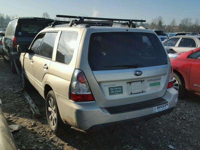 JF1SG65677H720286 - 2007 SUBARU FORESTER 2 GOLD photo 3