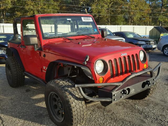 1J4FA24117L175351 - 2007 JEEP WRANGLER X RED photo 1