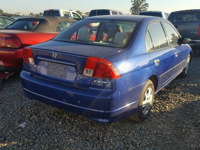 1HGES16354L008012 - 2004 HONDA CIVIC DX V BLUE photo 4