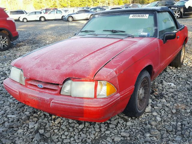 1FACP44M0NF165733 - 1992 FORD MUSTANG LX RED photo 2