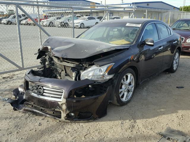 1N4AA5AP9EC431779 - 2014 NISSAN MAXIMA S MAROON photo 2