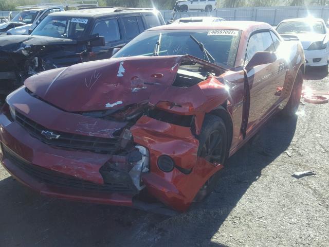 2G1FA1E37E9281932 - 2014 CHEVROLET CAMARO LS RED photo 2