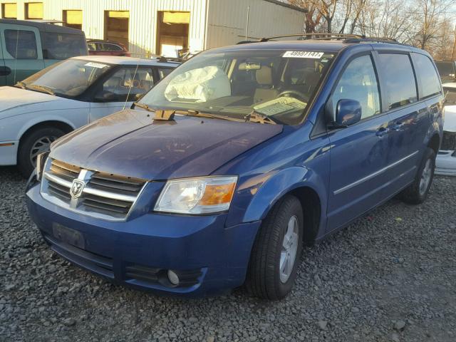 2D4RN5D19AR256060 - 2010 DODGE GRAND CARA BLUE photo 2