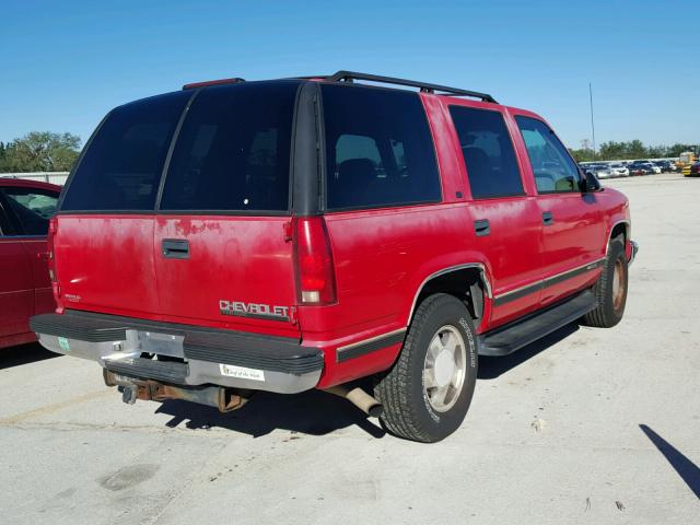 1GNEK13R1VJ424103 - 1997 CHEVROLET TAHOE K150 RED photo 4