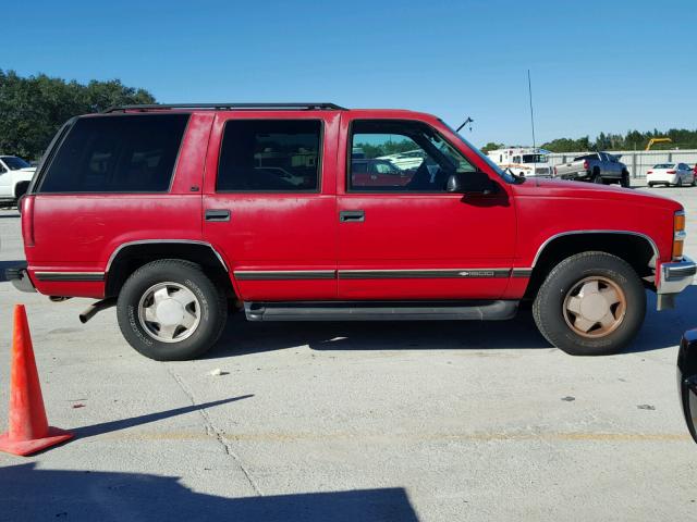 1GNEK13R1VJ424103 - 1997 CHEVROLET TAHOE K150 RED photo 9