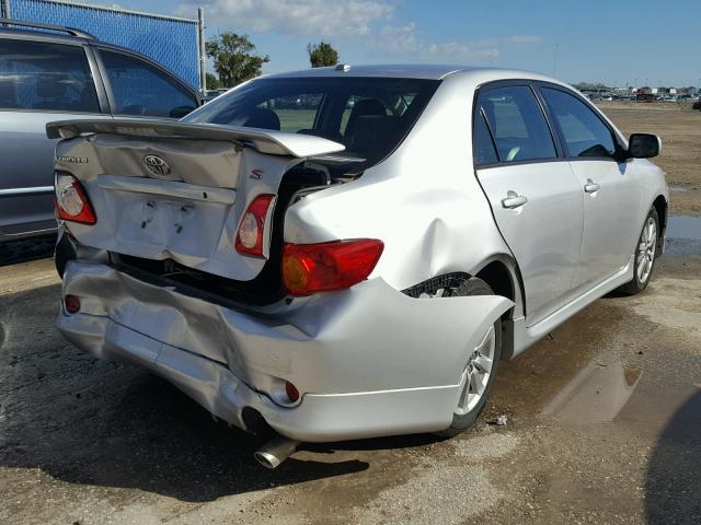 2T1BU4EE6AC275503 - 2010 TOYOTA COROLLA BA SILVER photo 4