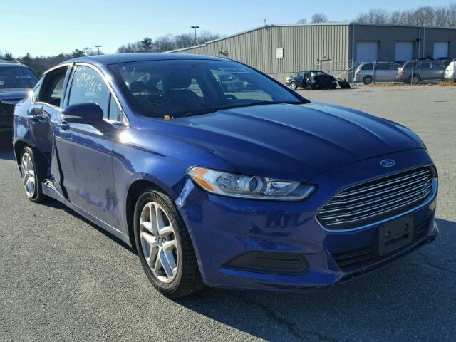 1FA6P0H72F5127406 - 2015 FORD FUSION SE BLUE photo 1