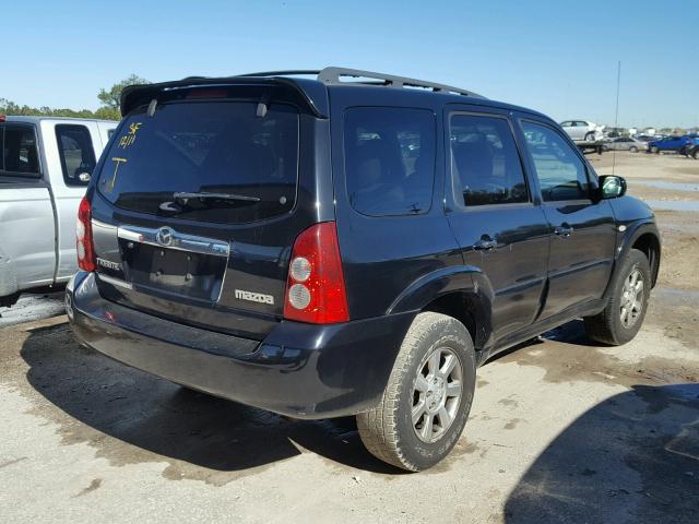 4F2YZ04155KM45938 - 2005 MAZDA TRIBUTE S BLACK photo 4