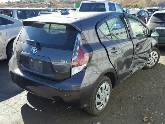 JTDKDTB37F1110309 - 2015 TOYOTA PRIUS C CHARCOAL photo 4