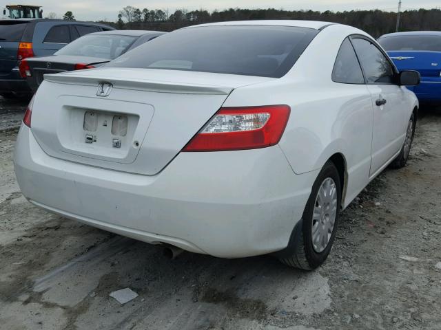 2HGFG11297H581307 - 2007 HONDA CIVIC DX WHITE photo 4