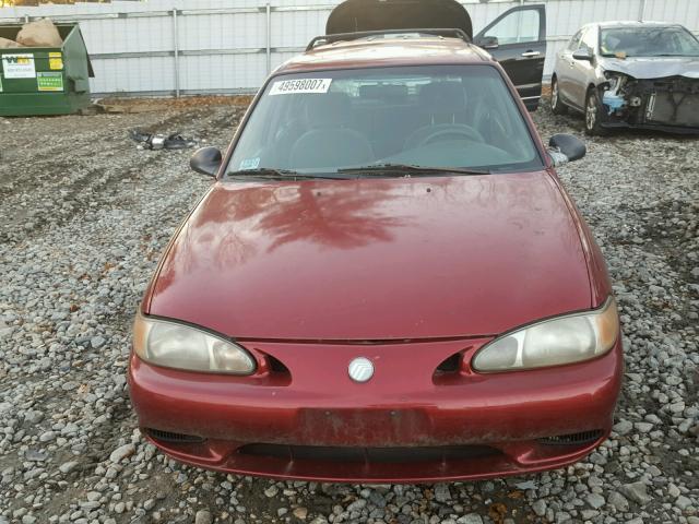 3MELM15P1VR602103 - 1997 MERCURY TRACER LS RED photo 9