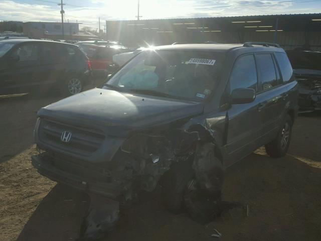 5FNYF18624B004588 - 2004 HONDA PILOT EXL GRAY photo 2