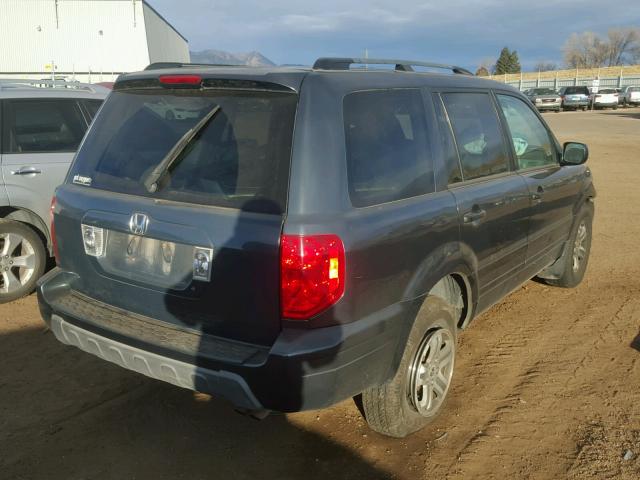 5FNYF18624B004588 - 2004 HONDA PILOT EXL GRAY photo 4