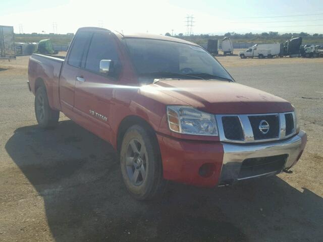 1N6AA06A85N516101 - 2005 NISSAN TITAN XE RED photo 1