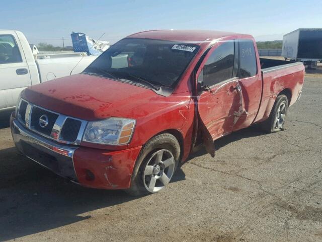 1N6AA06A85N516101 - 2005 NISSAN TITAN XE RED photo 2