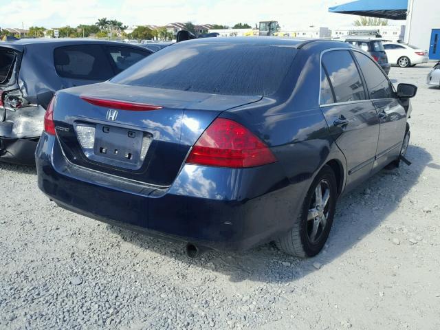 1HGCM56766A015254 - 2006 HONDA ACCORD EX BLUE photo 4