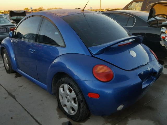 3VWCP21CX2M422402 - 2002 VOLKSWAGEN NEW BEETLE BLUE photo 3