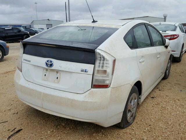 JTDKN3DU4B1439627 - 2011 TOYOTA PRIUS WHITE photo 4