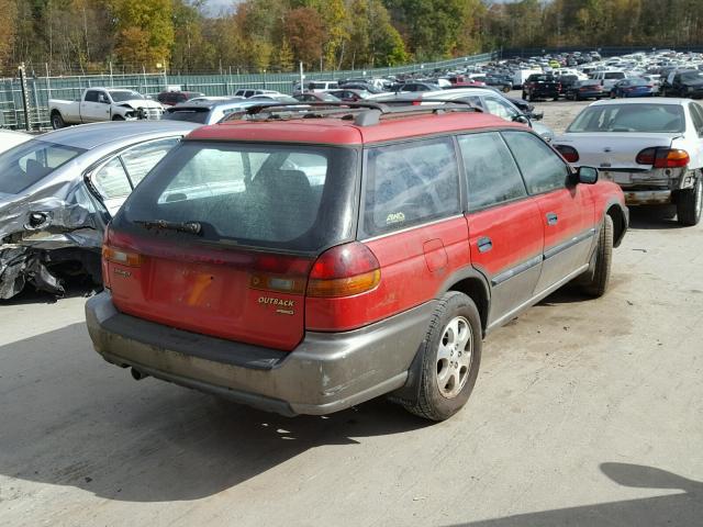 4S3BG6859X7645111 - 1999 SUBARU LEGACY OUT RED photo 4