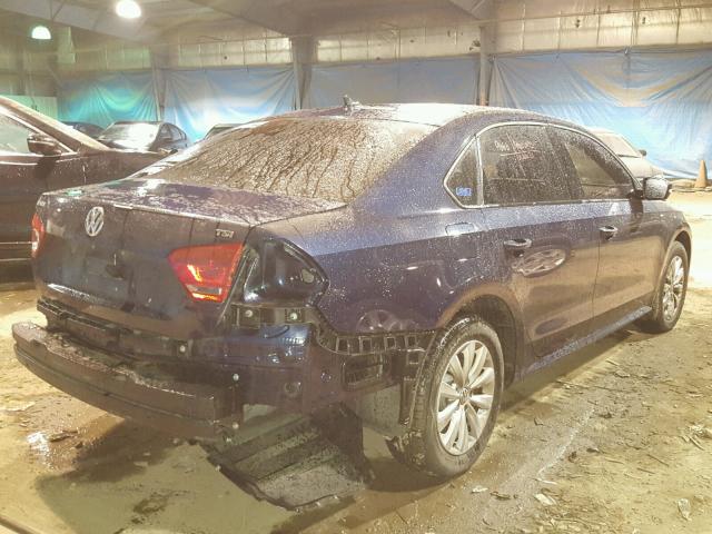 1VWAS7A31EC096059 - 2014 VOLKSWAGEN PASSAT S BLUE photo 4