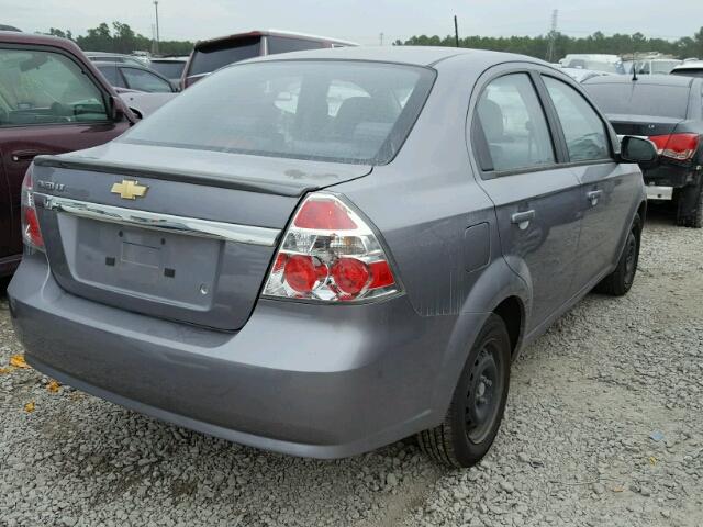 KL1TD5DE4AB130865 - 2010 CHEVROLET AVEO LS GRAY photo 4