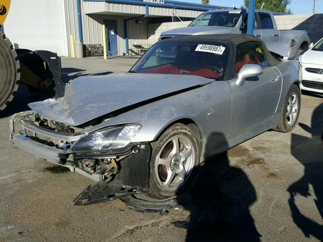 JHMAP11402T003441 - 2002 HONDA S2000 SILVER photo 2