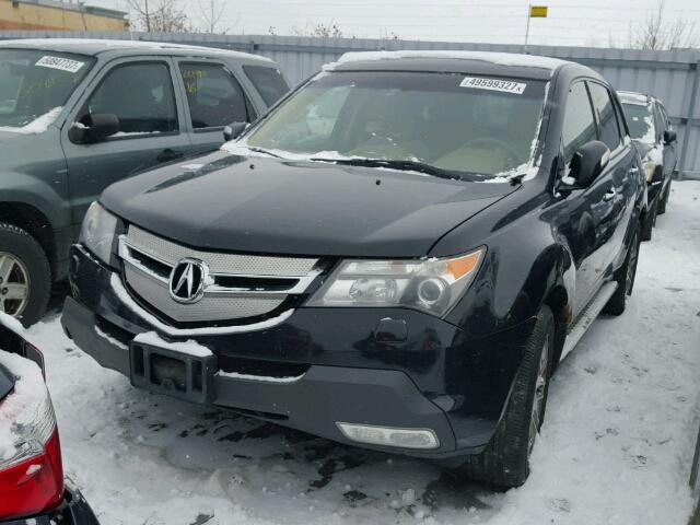 2HNYD28548H003827 - 2008 ACURA MDX SPORT BLACK photo 2