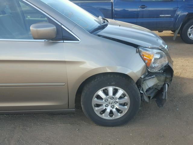 5FNRL3H47AB078060 - 2010 HONDA ODYSSEY EX GOLD photo 9