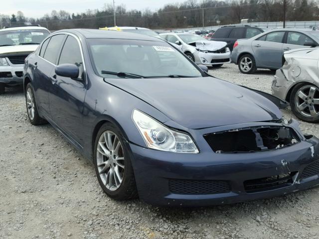 JNKBV61EX8M219736 - 2008 INFINITI G35 BLUE photo 1