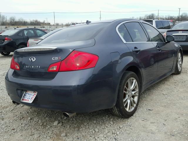 JNKBV61EX8M219736 - 2008 INFINITI G35 BLUE photo 4