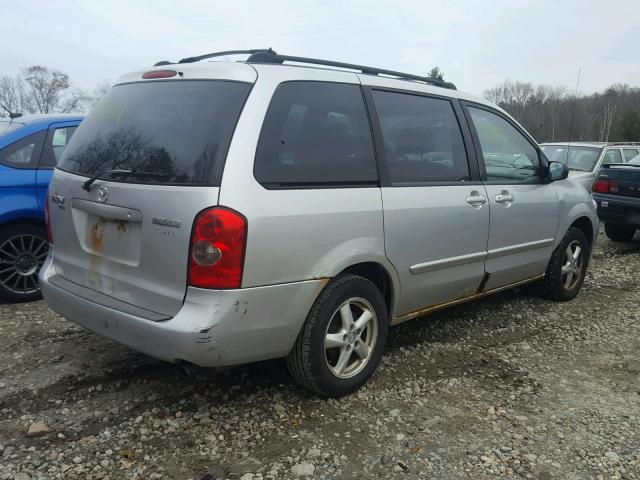 JM3LW28J120320684 - 2002 MAZDA MPV WAGON SILVER photo 4