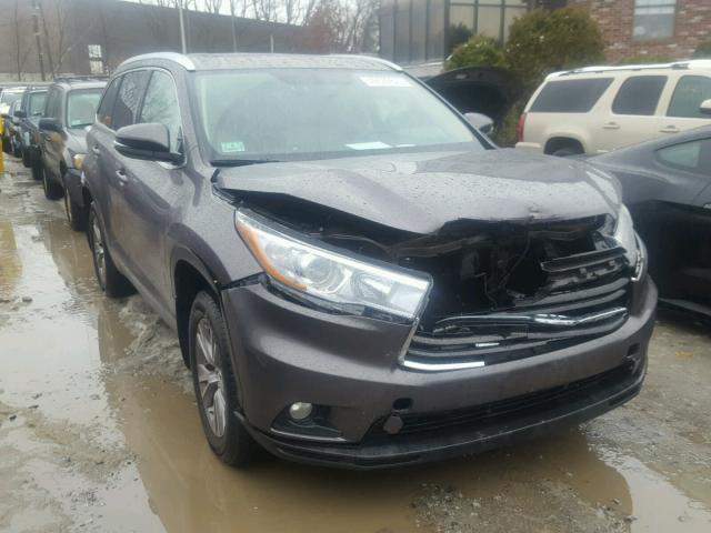 5TDJKRFH8FS202994 - 2015 TOYOTA HIGHLANDER GRAY photo 1