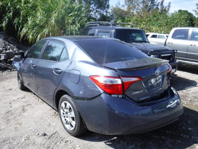 5YFBURHE9FP254046 - 2015 TOYOTA COROLLA L GRAY photo 3