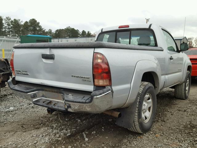 5TENX62N26Z226434 - 2006 TOYOTA TACOMA PRE SILVER photo 4