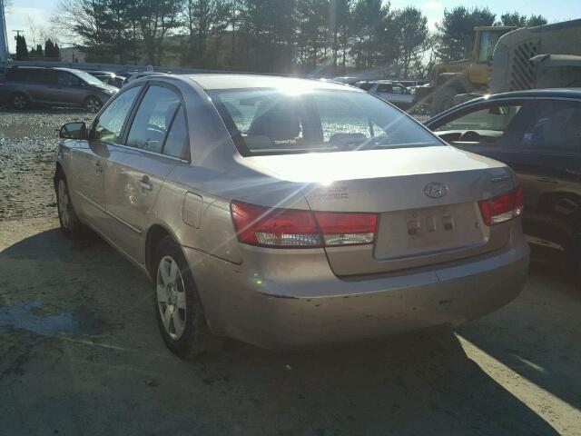 5NPET46C17H234375 - 2007 HYUNDAI SONATA GLS GOLD photo 3