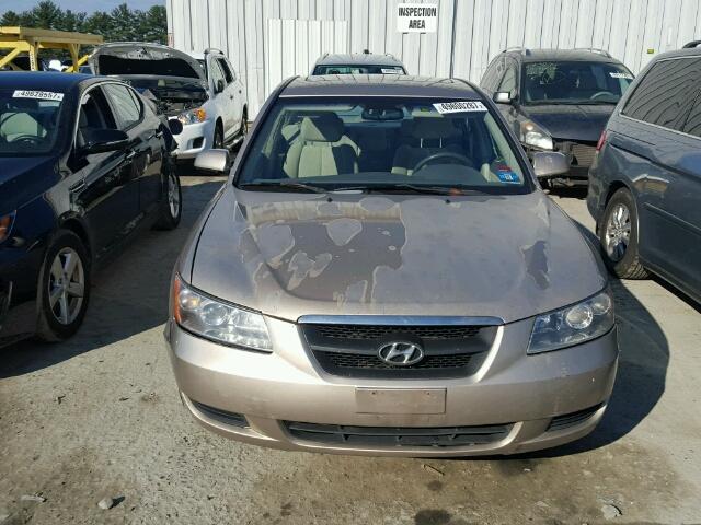 5NPET46C17H234375 - 2007 HYUNDAI SONATA GLS GOLD photo 9