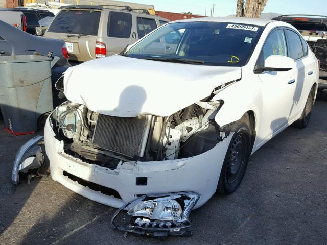 3N1AB7AP6EY247753 - 2014 NISSAN SENTRA S WHITE photo 2