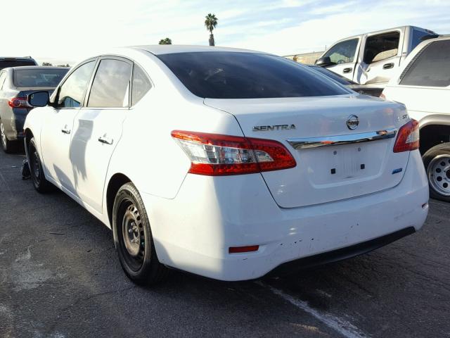 3N1AB7AP6EY247753 - 2014 NISSAN SENTRA S WHITE photo 3