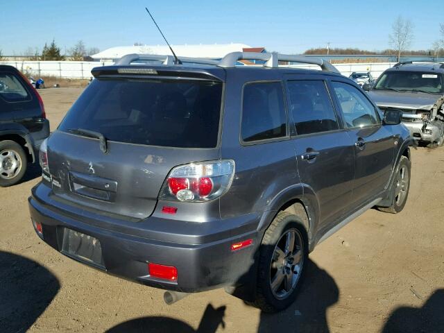 JA4LX41F96U010119 - 2006 MITSUBISHI OUTLANDER GRAY photo 4