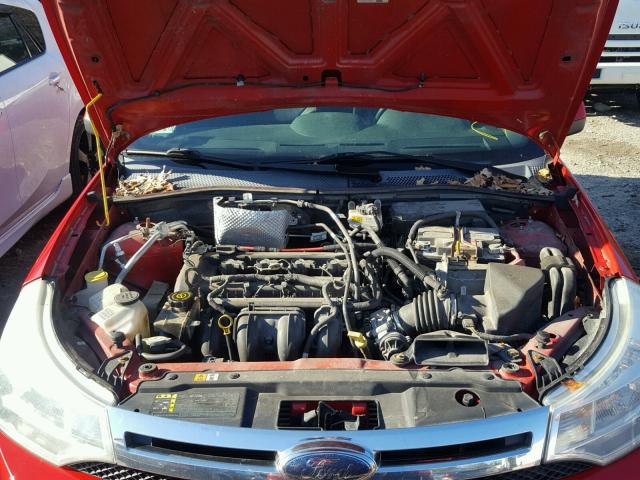 1FAHP35N28W155460 - 2008 FORD FOCUS SE RED photo 7