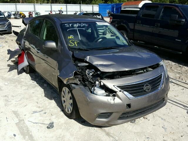 3N1CN7APXCL867693 - 2012 NISSAN VERSA S GRAY photo 1